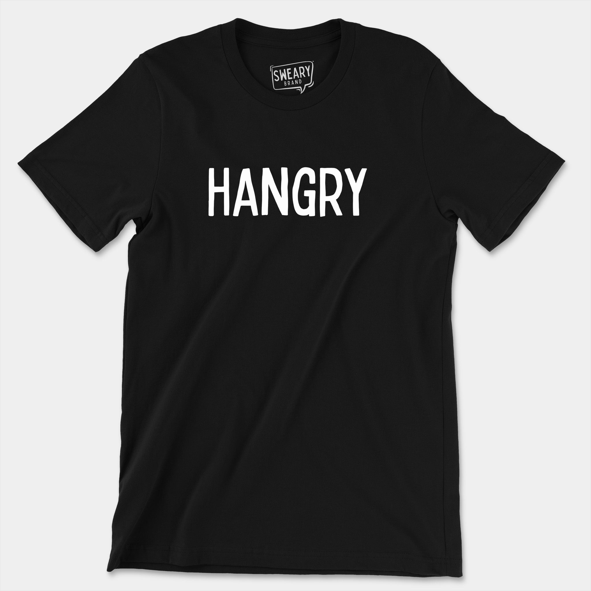 Black / S funny T-Shirt that says Hangry | Originals Edition Tee by Sweary Brand