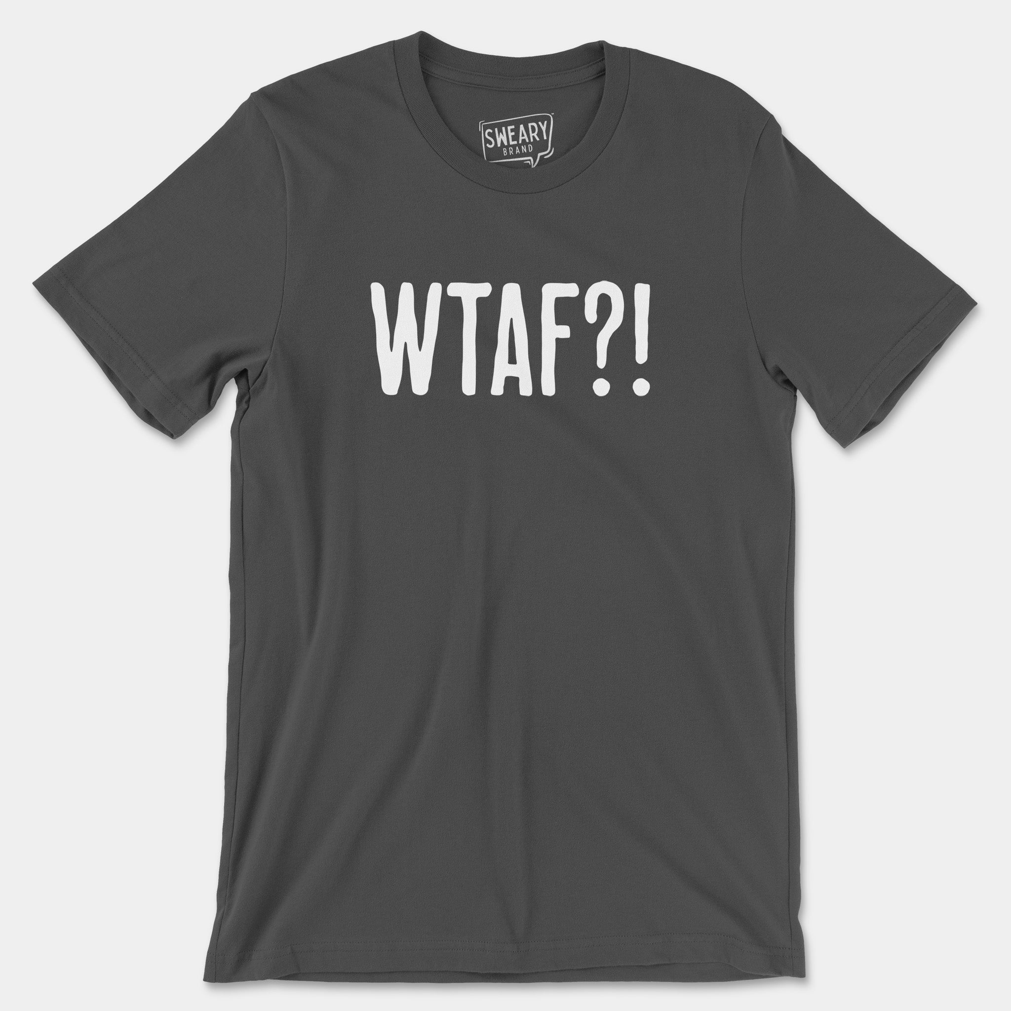 Asphalt / S funny T-Shirt that says WTAF?! | Originals Edition Tee by Sweary Brand