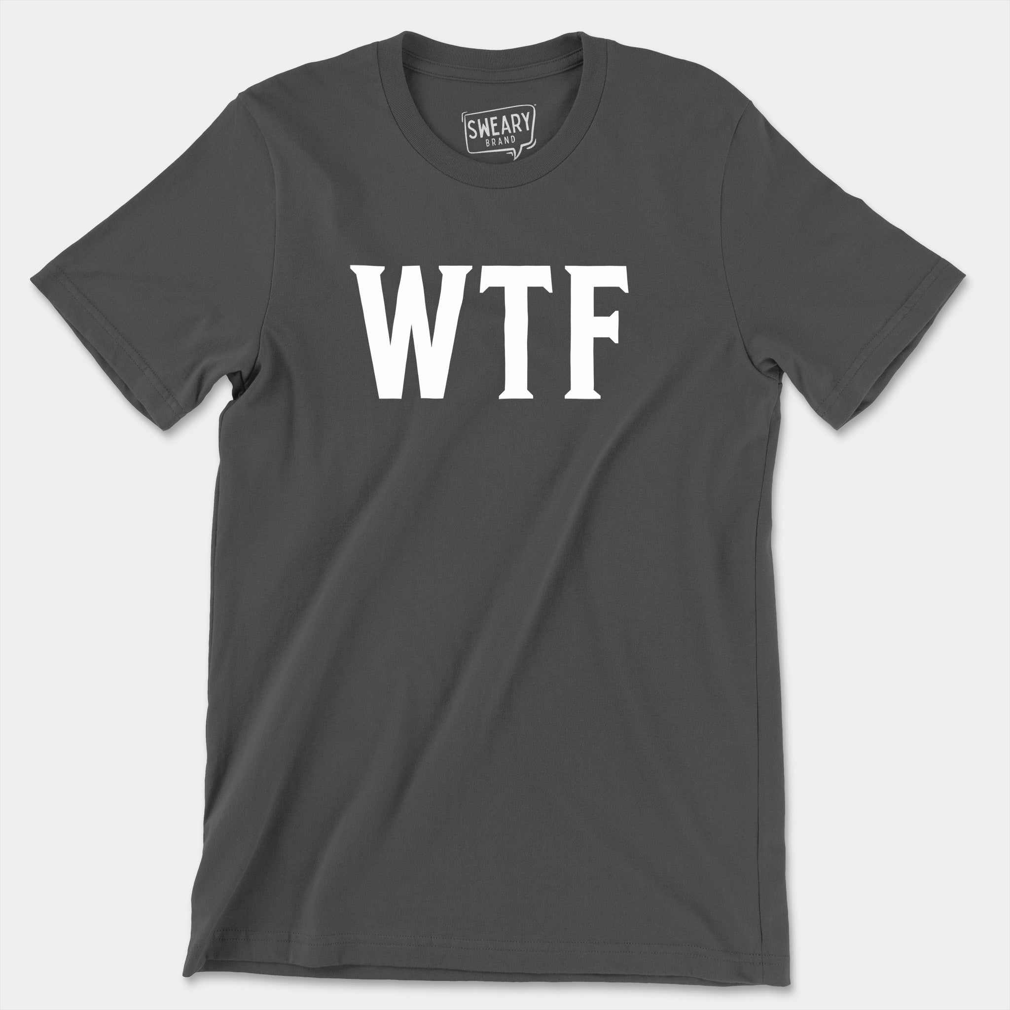 Asphalt / S funny T-Shirt that says WTF | Originals Edition Tee by Sweary Brand