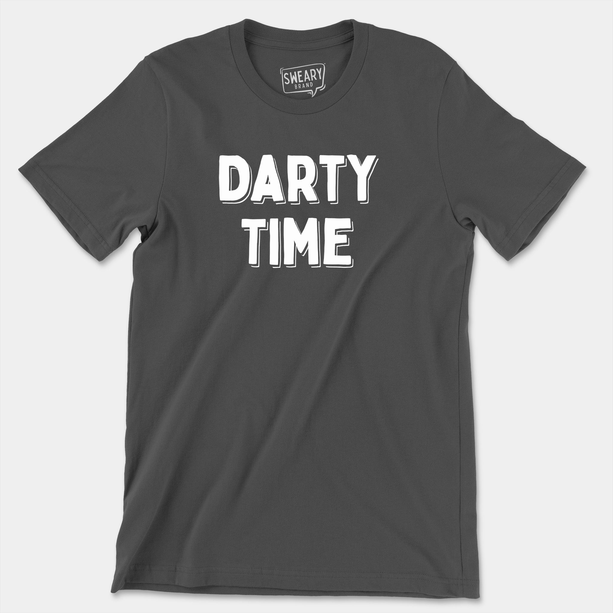Asphalt / S funny T-Shirt that says Darty Time | Originals Edition Tee by Sweary Brand