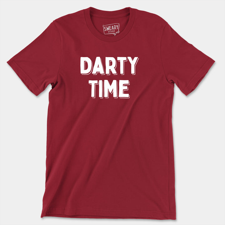 a red t - shirt with the words party time printed on it